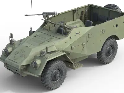 BTR 40 Armored Car Low-poly 3D model
