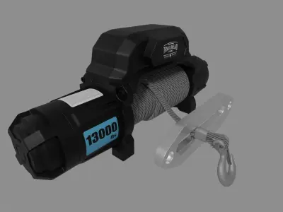 Electric 12v winch 3D model