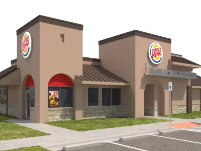 Retail-040 Burger King-003 With Site 3D model