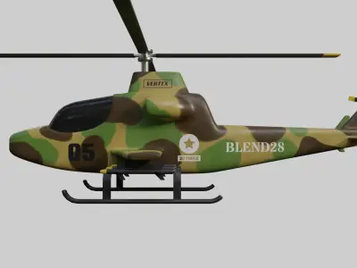 3D MODEL MILLITARY HELICOPTER 3D model