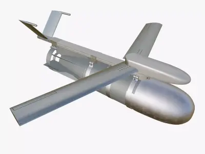 FAB-1500M54 UMPK Russian 1500KG Glide Bomb Game Ready PBR Low-poly 3D model