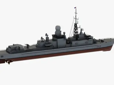 Cassard Class Frigate 3D model