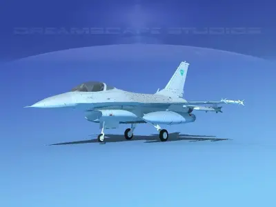 Gen Dyn F-16A Falcon V39 Oman 3D model