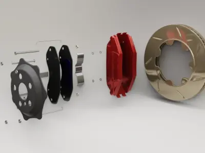 Brembo 4 pistom brake 3D model