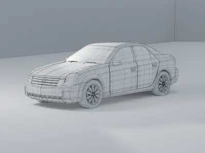 CADILLAC CTS 3D CAR MODEL 2007 Low-poly 3D model