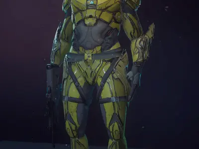 Robot Soldier  Low-poly 3D model