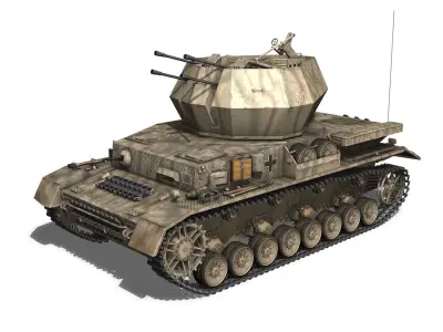 SD KFZ 161 4 - Flakpanzer IV - Wirbelwind 3D model