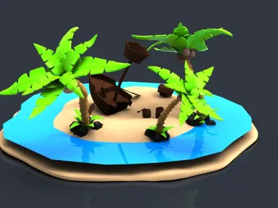 Tropical island Free 3D print model