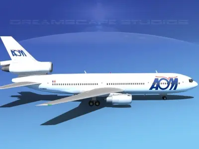 Douglas DC-10 AOM 3D model