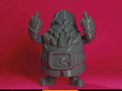 Grumpy Santa Free 3D print model