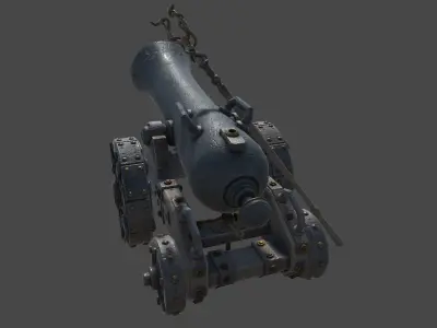 Free Cannon Pack Free low-poly 3D model