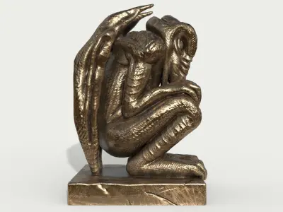 Bronze Cthulhu Free 3D model