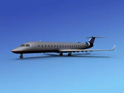 Bombardier CRJ700 United Express 3D model