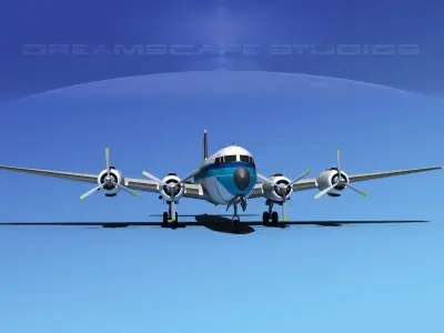 Douglas DC-7B Island Charters 3D model