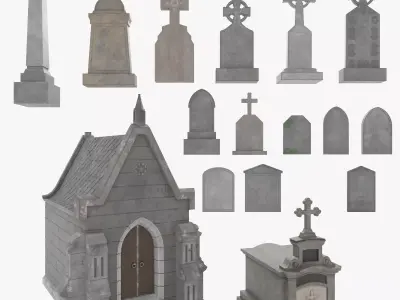 Medieval Cemetery 3D model