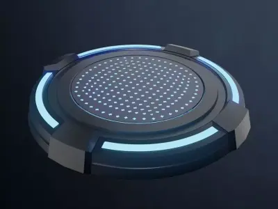 Scifi pedestal turntable Free low-poly 3D model