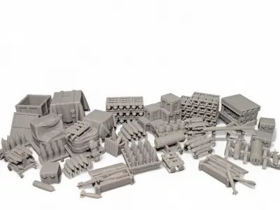 Military Warehouse 3D print model