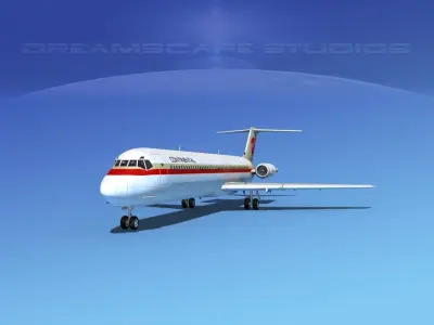 Douglas DC-9-50 Continental 3D model