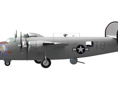B-24J Liberator 3D model