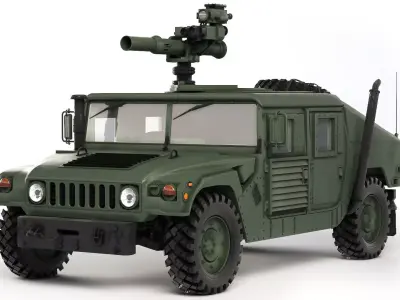 Humvee Military M1046 TOW Missile 2006 3D model