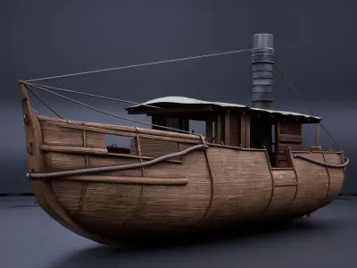 Jungle River Cruise Boat 3D model