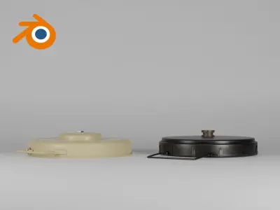 Military landmine anti-personnel anti-tank mine 3D model