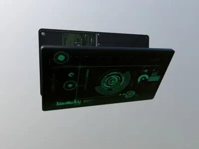 Broken Display Panel Low-poly 3D model