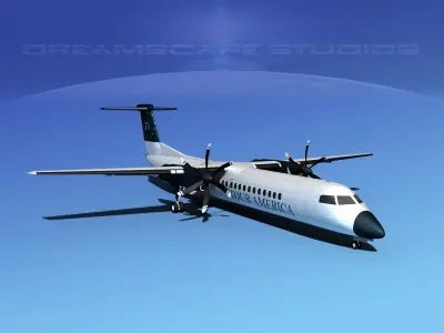 Dehaviland DHC-8 400 Tour America 3D model