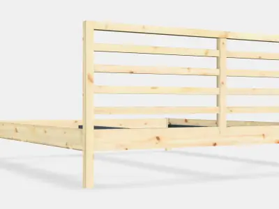 TARVA Bed frame Low-poly 3D model