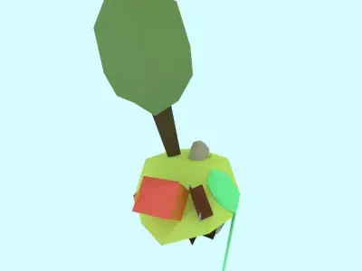 Low Poly origami bird Free low-poly 3D model