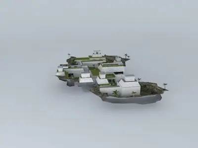 Aztec military base Free 3D model