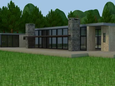 Boyita House house in the woods Blender Free 3D model