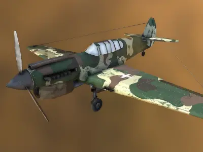 World War 2 Plane Low-poly 3D model