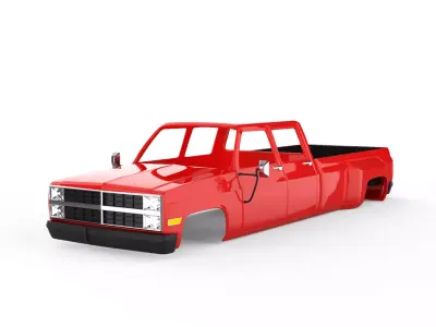 1984 Chevy c30 4 door long bed Dulley 3D print model