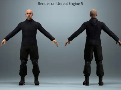 Survivalist Jack Low-poly 3D model