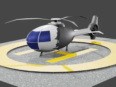 Enchanted Sky Blade - Fantasy Helicopter 3D Model 3D model