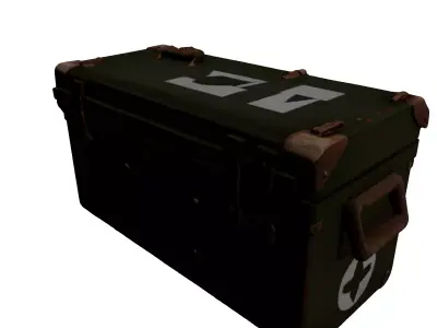 Military Ammo Crate Storage Box 3D model