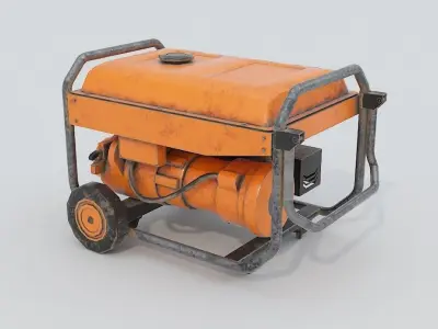 Portable Generator Low-poly 3D model