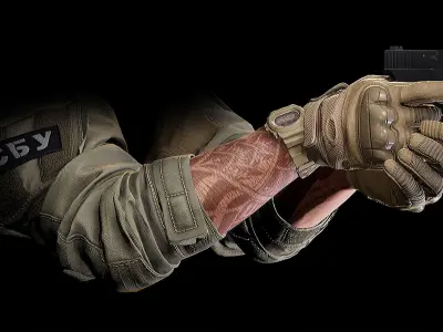 AAA MODULAR FPS ARMS PACK Low-poly 3D model