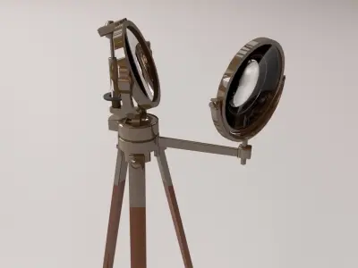 Heliograph vintage tripod lamp at 3D model