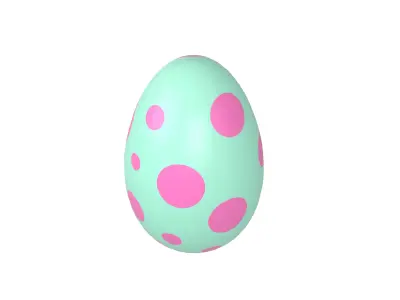 Dinosaur Egg v1 005 Low-poly 3D model