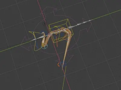 animated and rigged snake Free 3D model