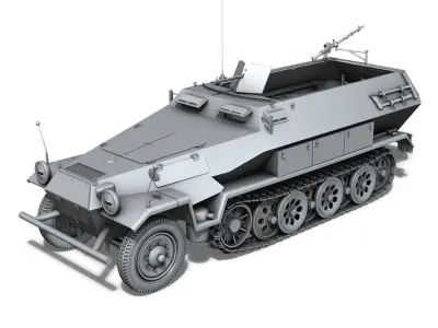 SD KFZ 251 1 Ausf B - Hanomag Halftruck 3D model