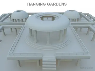 Hanging Gardens of Babylon 3D model