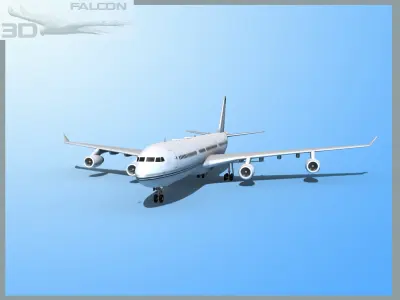 Falcon3D A340-600 Corporate 1 3D model