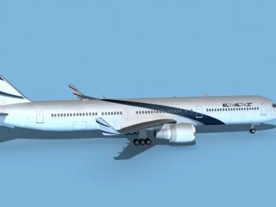 Boeing 767-400 El Al 3D model
