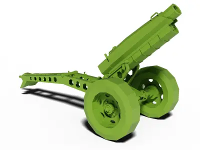 Howitzer M116 Low-poly 3D model