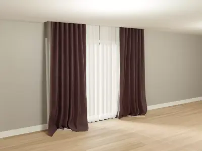 Modern curtains - model 2 Free 3D model