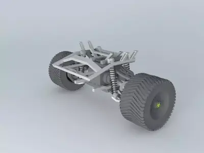 ATV front assembly with drive Free 3D model