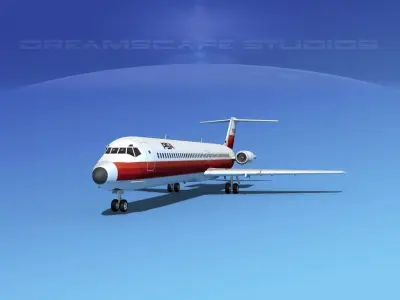Douglas DC-9-50 PSA 3D model